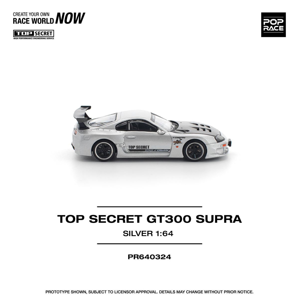 POP RACE PR64-324 TOP SECRET GT300 TOYOTA SUPRA