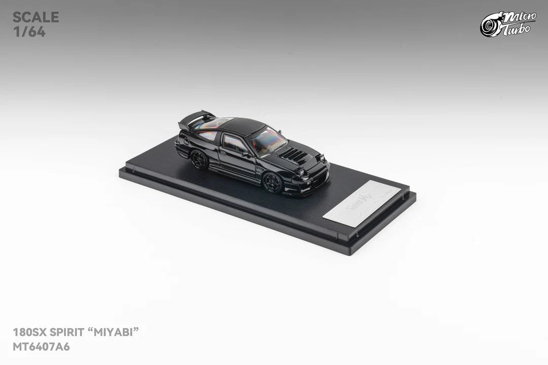 Micro Turbo 1:64 Custom Nissan 180SX MIYABI - Black