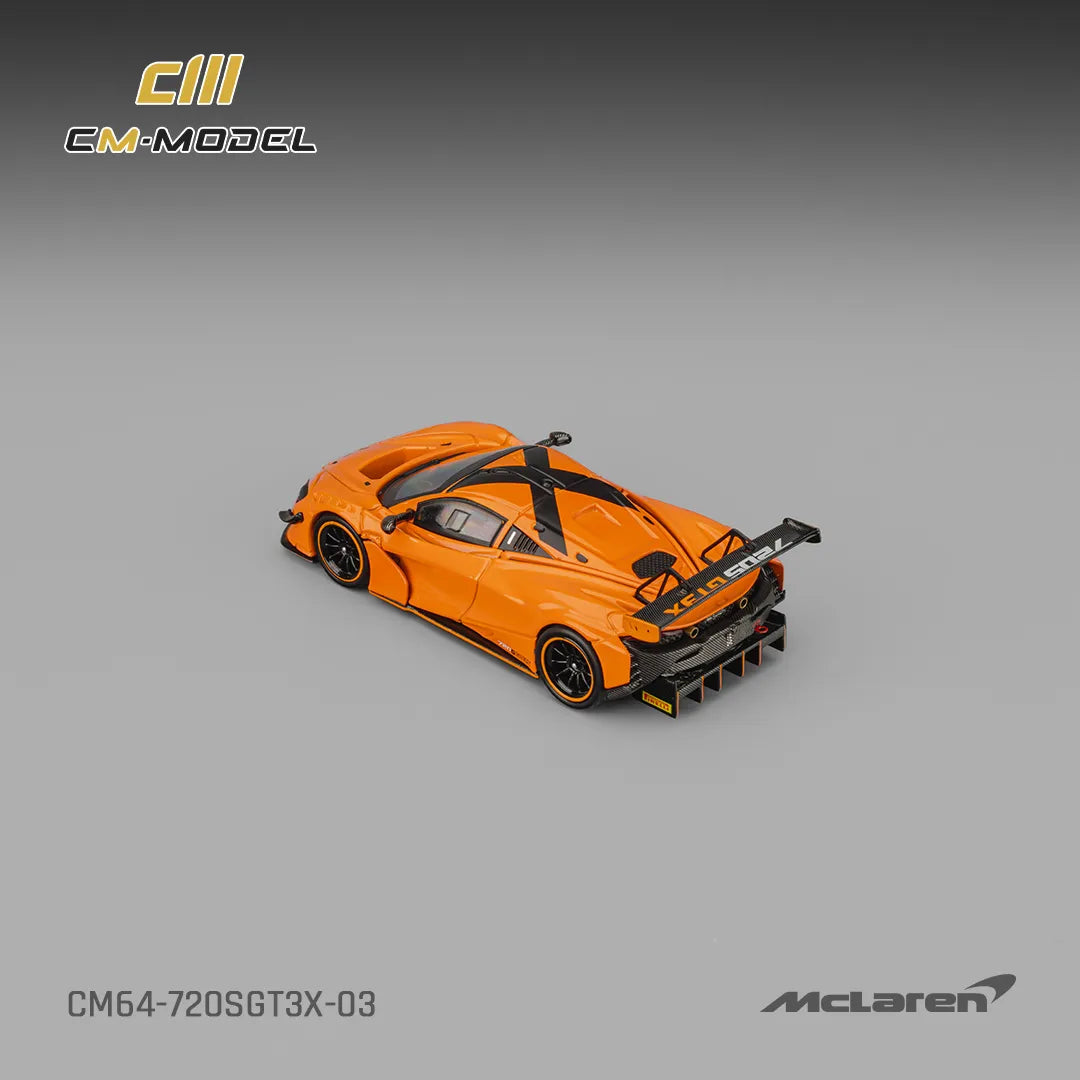 CM Model Mclaren 720S GT3X Papaya Orange 1:64 scale