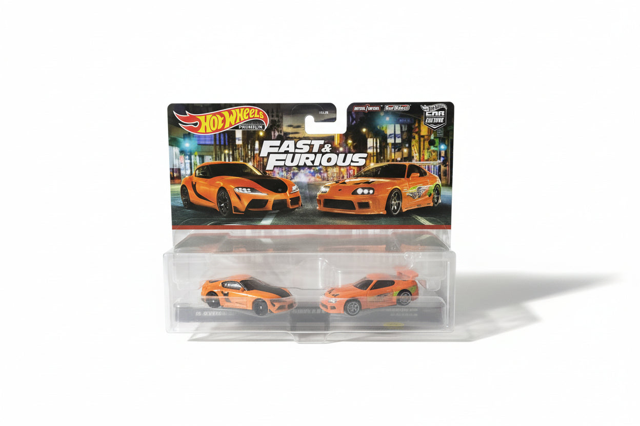 Hot Wheels Premium 2 Pack Fast and Furious Toyota Supra