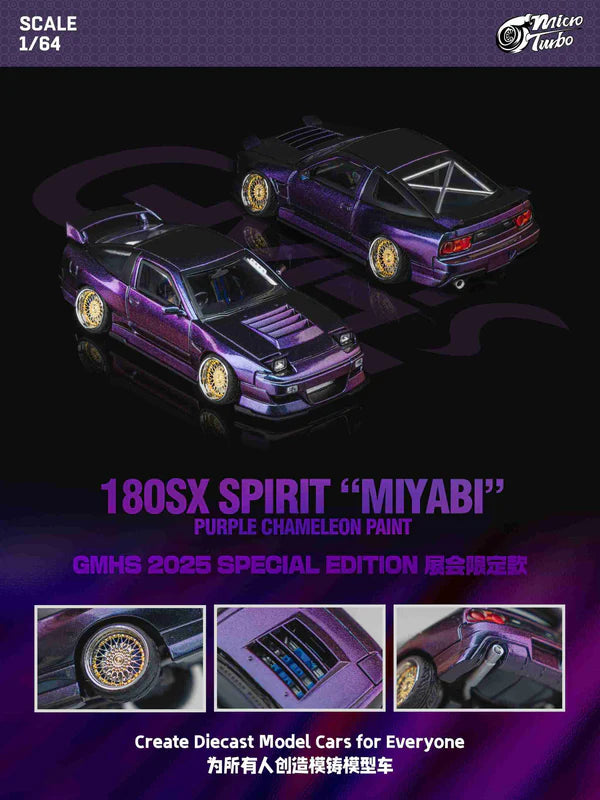 Micro Turbo Nissan 180SX SPIRIT REI "MIYABI" GMHS 2025