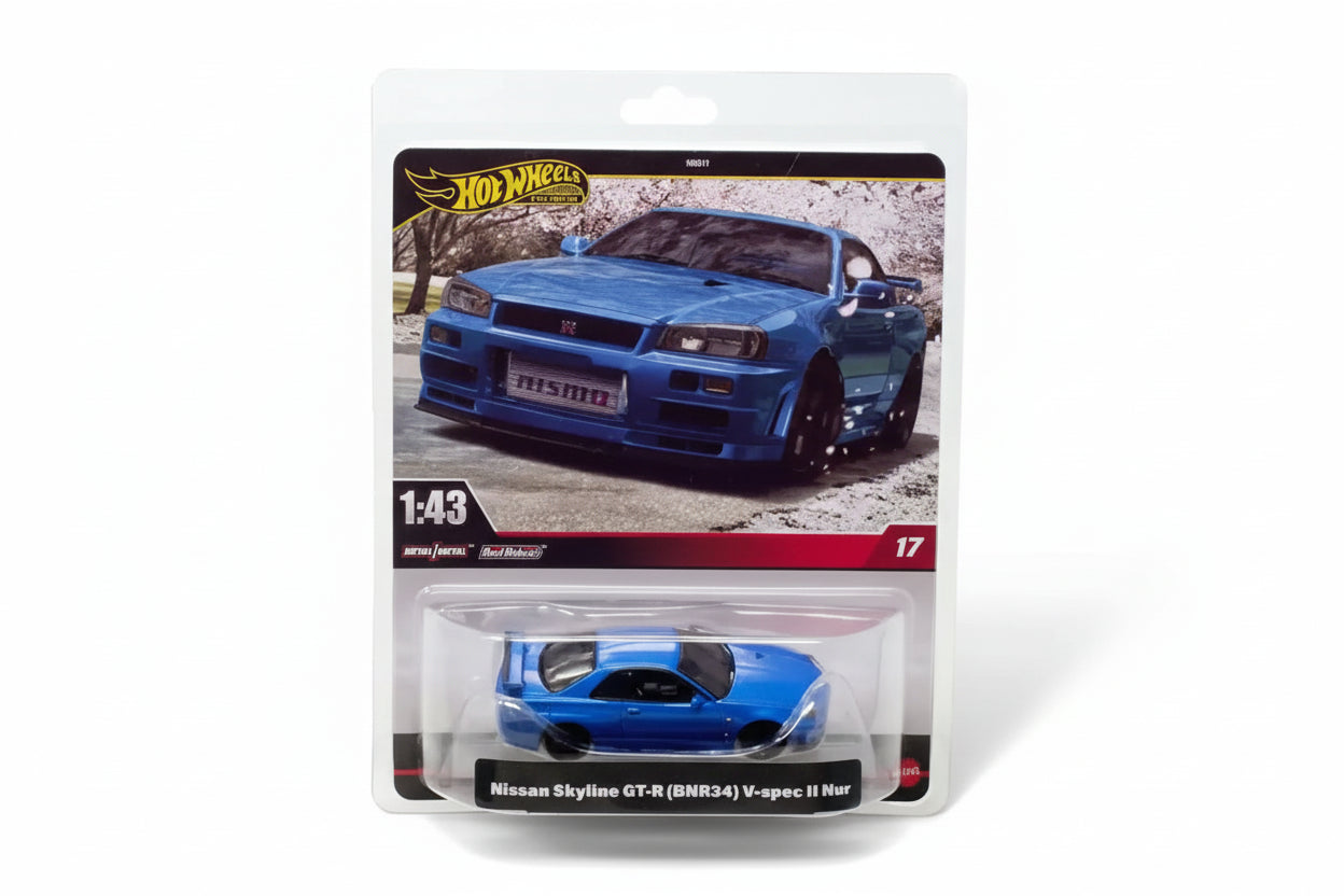 Hot Wheels Premium 1:43 Nissan Skyline GT-R (BNR34) V.spec II Nur