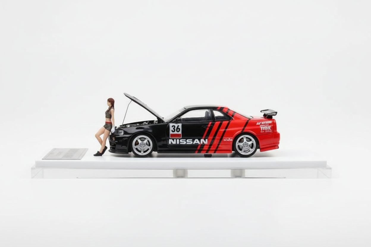 TIMEMICRO NISSAN SKYLINE GT-R R34 ADVAN (With Figurine)