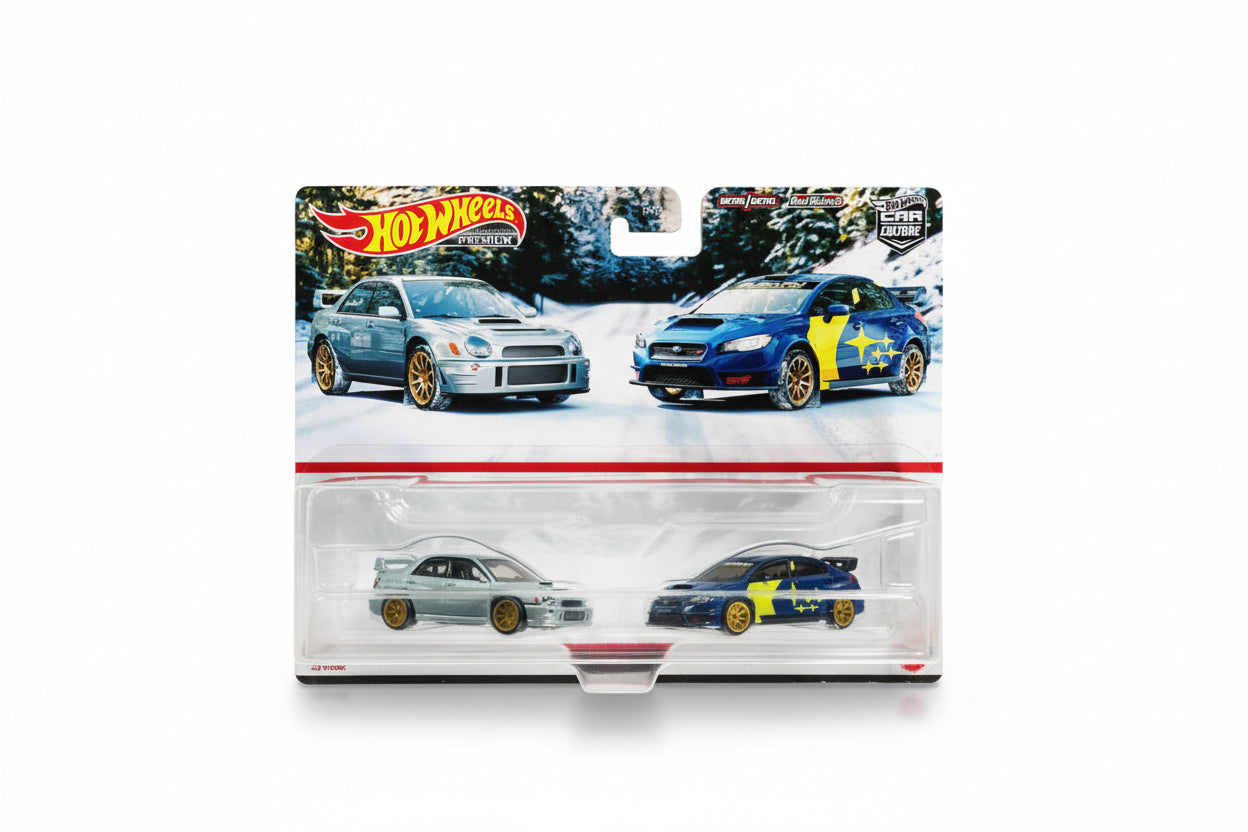Hot Wheels Premium 2 pack Subaru WRX