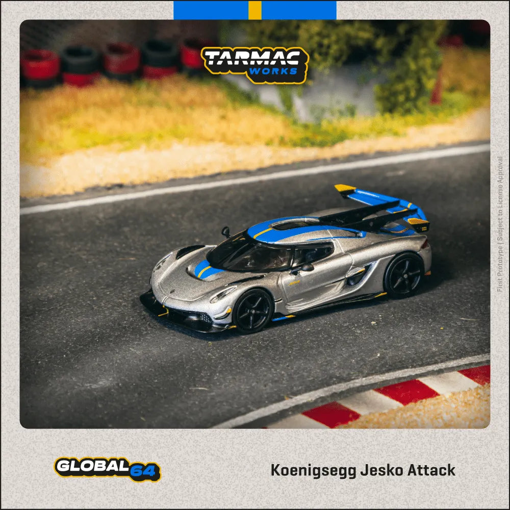 Tarmac Works Koenigsegg Jesko Attack Silver – T64G-TL052-SL 1:64 scale