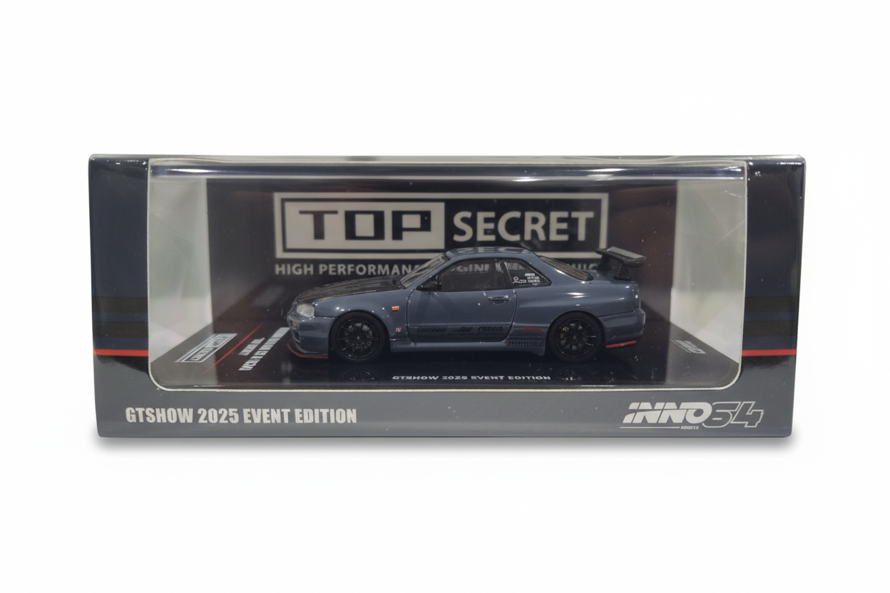 INNO64 TOP SECRET GTSHOW 2025 EVENT EDITION NISSAN SKYLINE GT-R (R34)