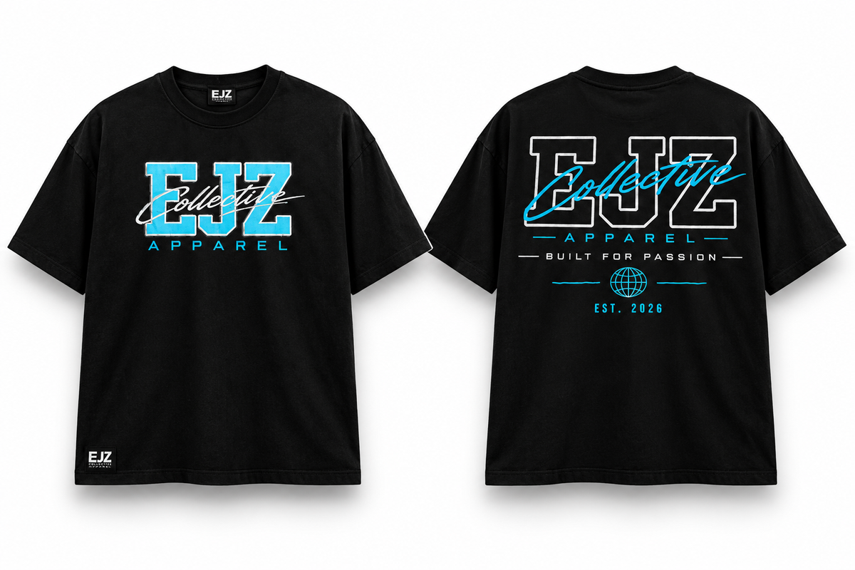 EJZ COLLECTIVE APPAREL Oversized t-shirt (cyan) V2 Clothing