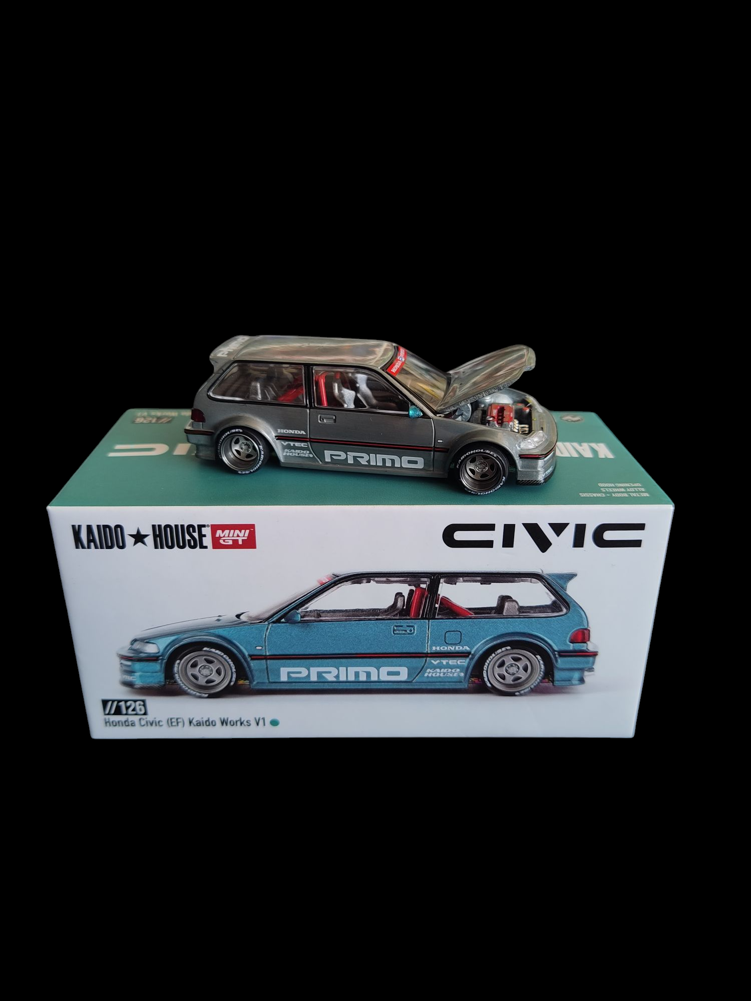 街道ハウスPRIMO Honda Civic (EF) V1　チェイス 街道ハウスPRIMO Honda Civic (EF) V1 チェイス Chase! Mini GT