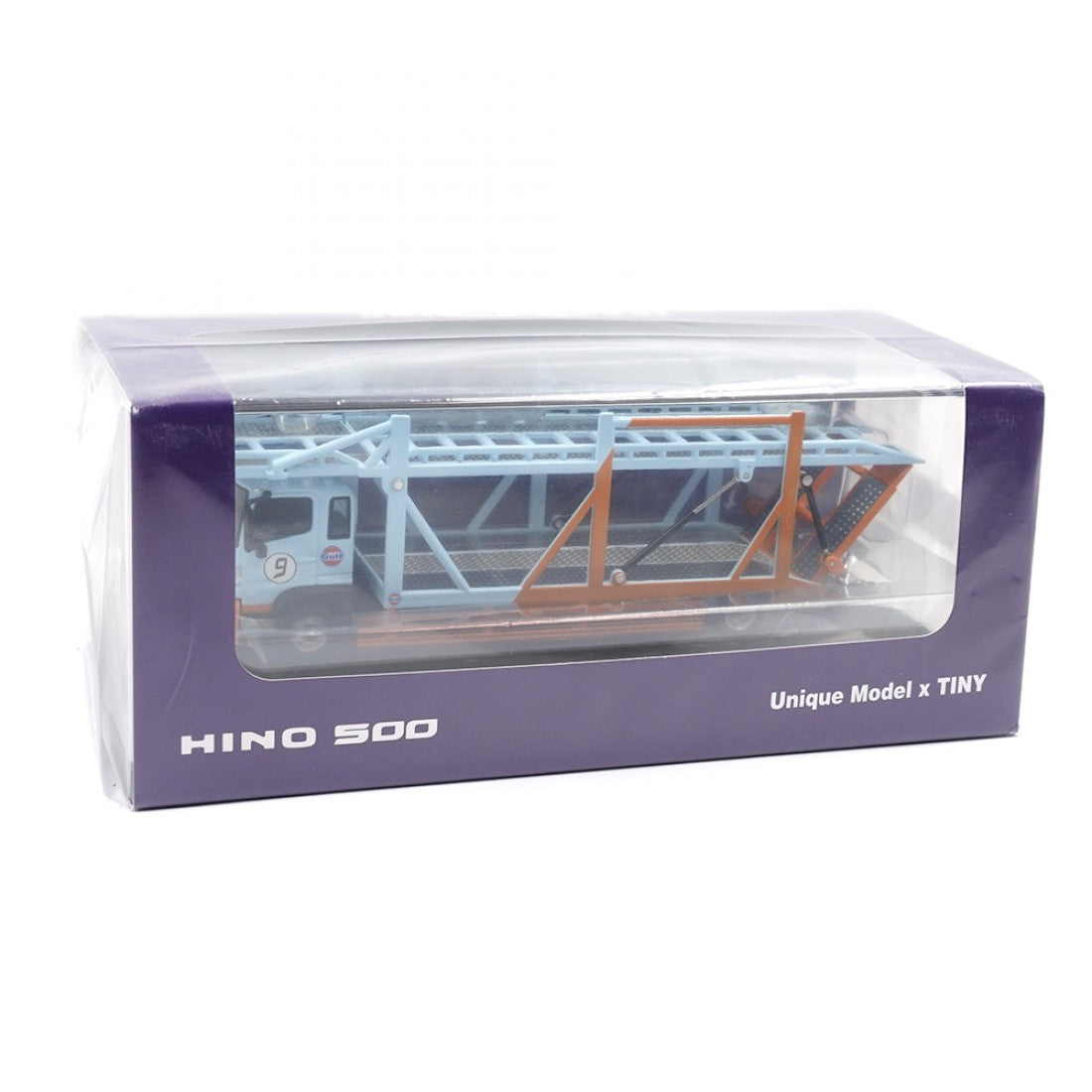 HINO 500 unique model x tiny Car carrier Gulf 1:64 scale