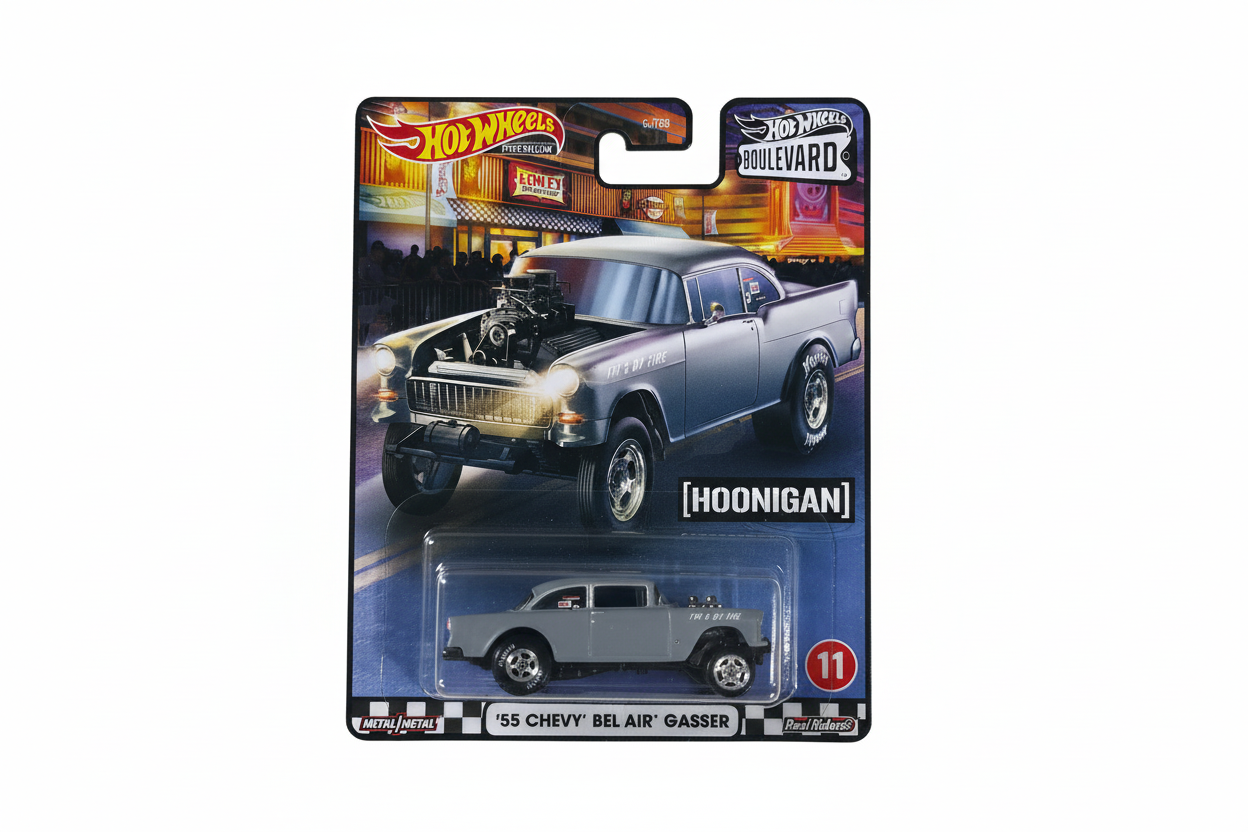 Hot Wheels Premium Boulevard N.11 '55 Chevy Bel Air Gasser