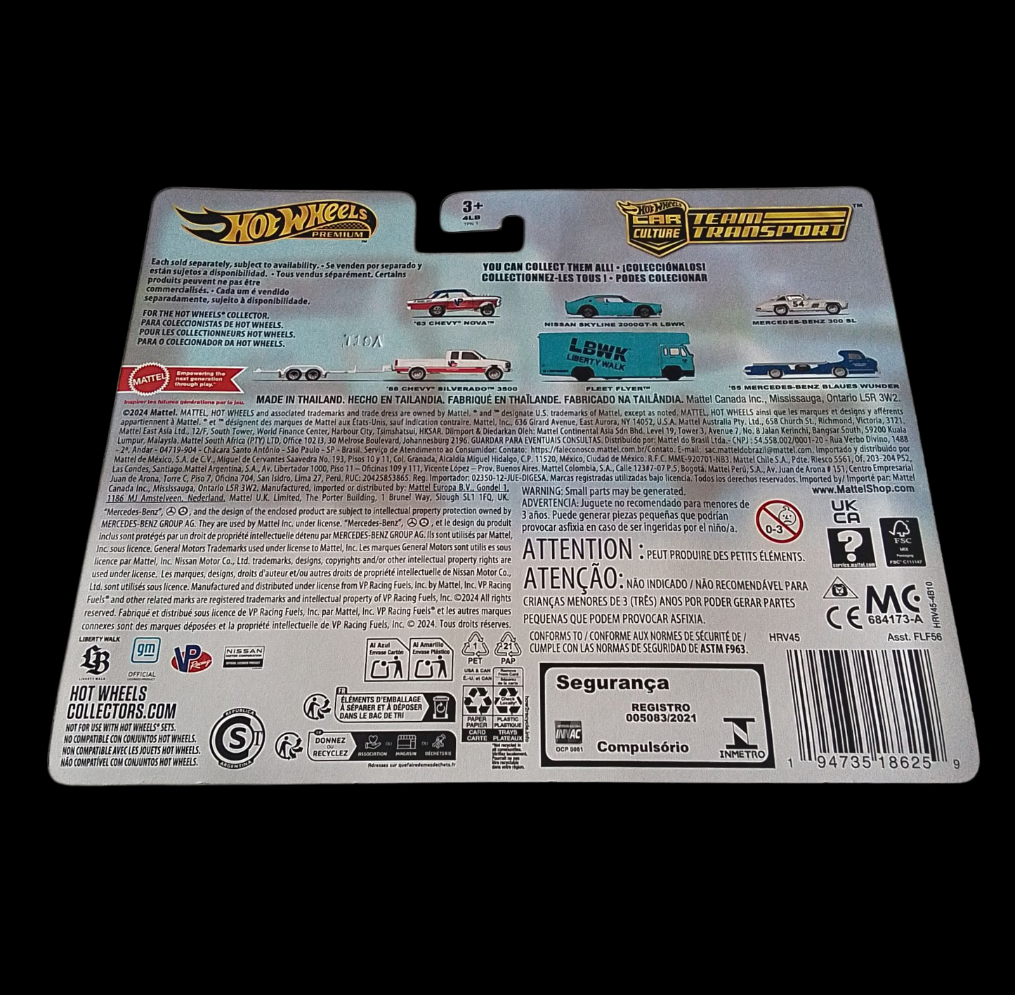 Hot Wheels Premium Team Transport LBWK #69