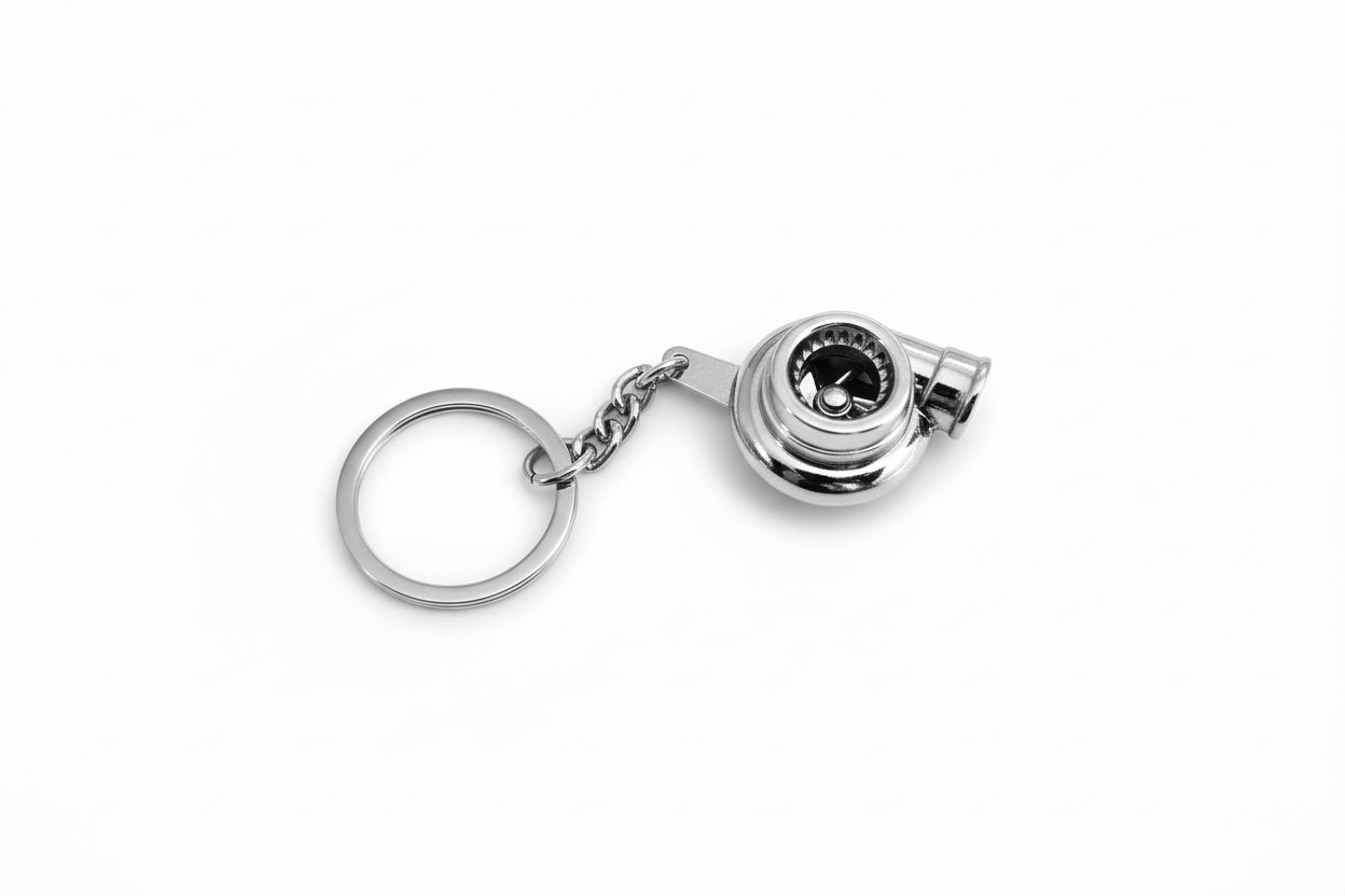 Keychain Turbo Whistle (Silver Chrome)