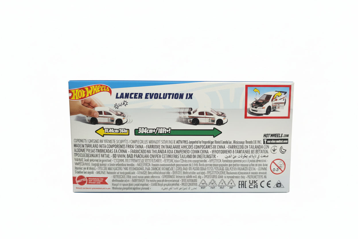 Hot Wheels Pull Back Speeders Mitsubishi Lancer Evolution IX