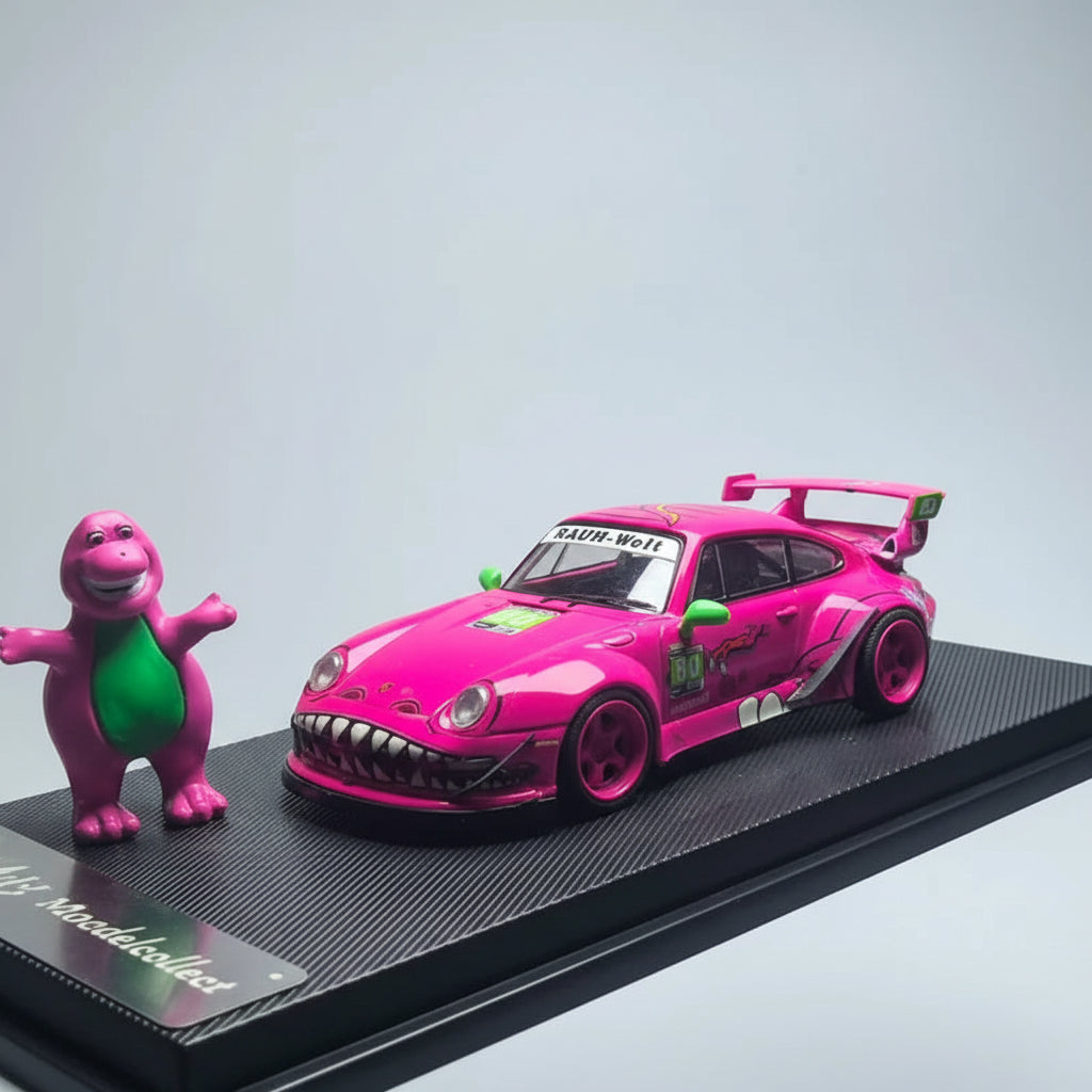 My Model Collect 1:64 Porsche RWB 993 High Wing Roxy Livery + Figure