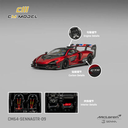 CM Model Mclaren Senna GTR Metallic Red