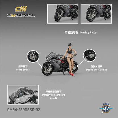 CM Model MV Agusta F3 Rosso Metallic Gray – CM64-F3Rosso-02