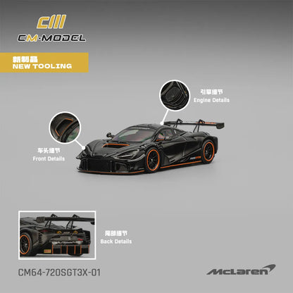CM Model Mclaren 720S GT3X Black