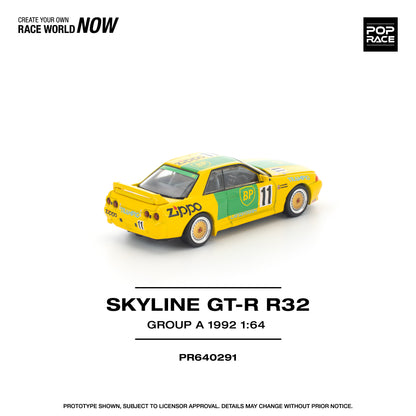 POP RACE PR64-291 Nissan Skyline GT-R R32 Group A 1992 #11 1:64 scale