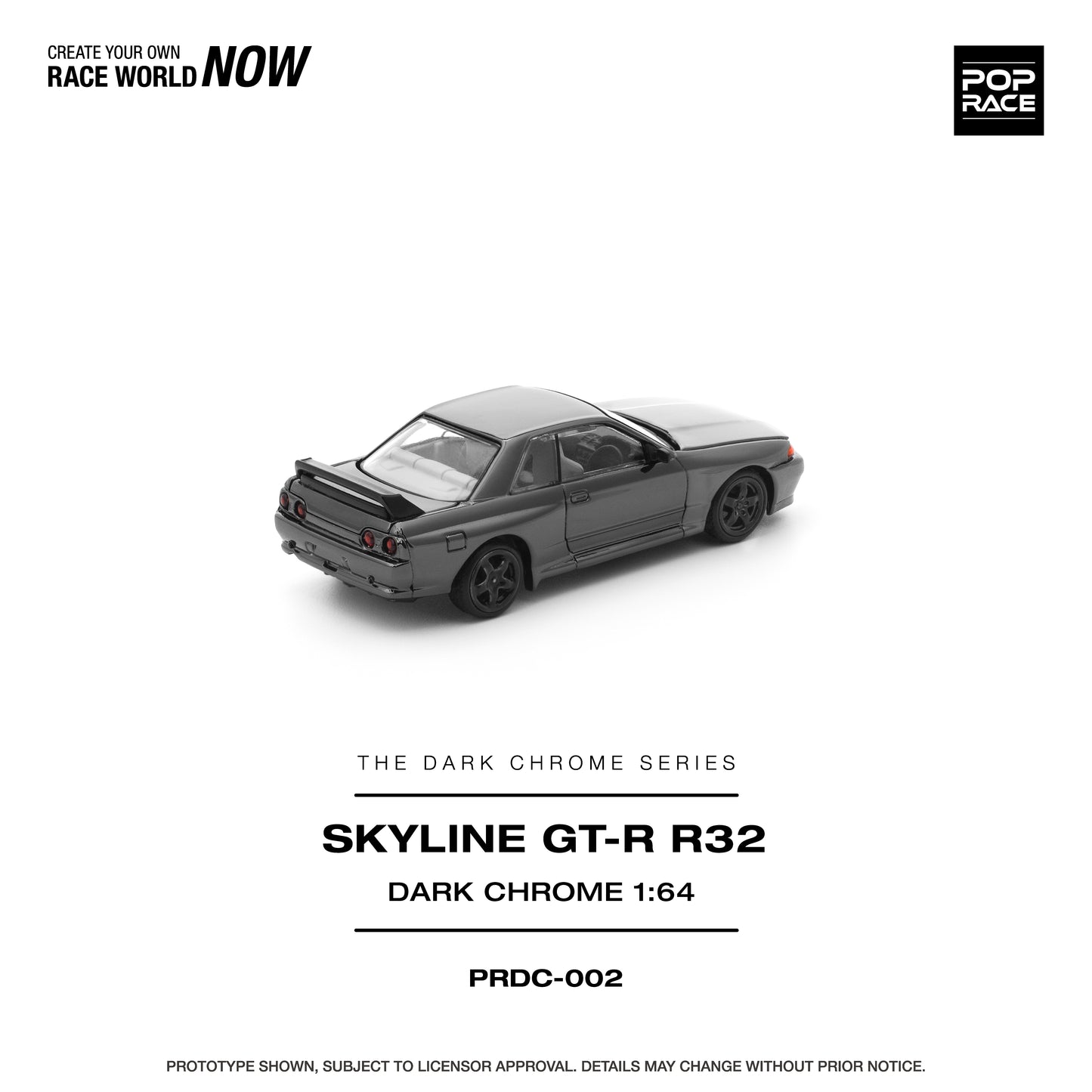 POP RACE Nissan Skyline GT-R R32 Dark Chrome – PRDC-002