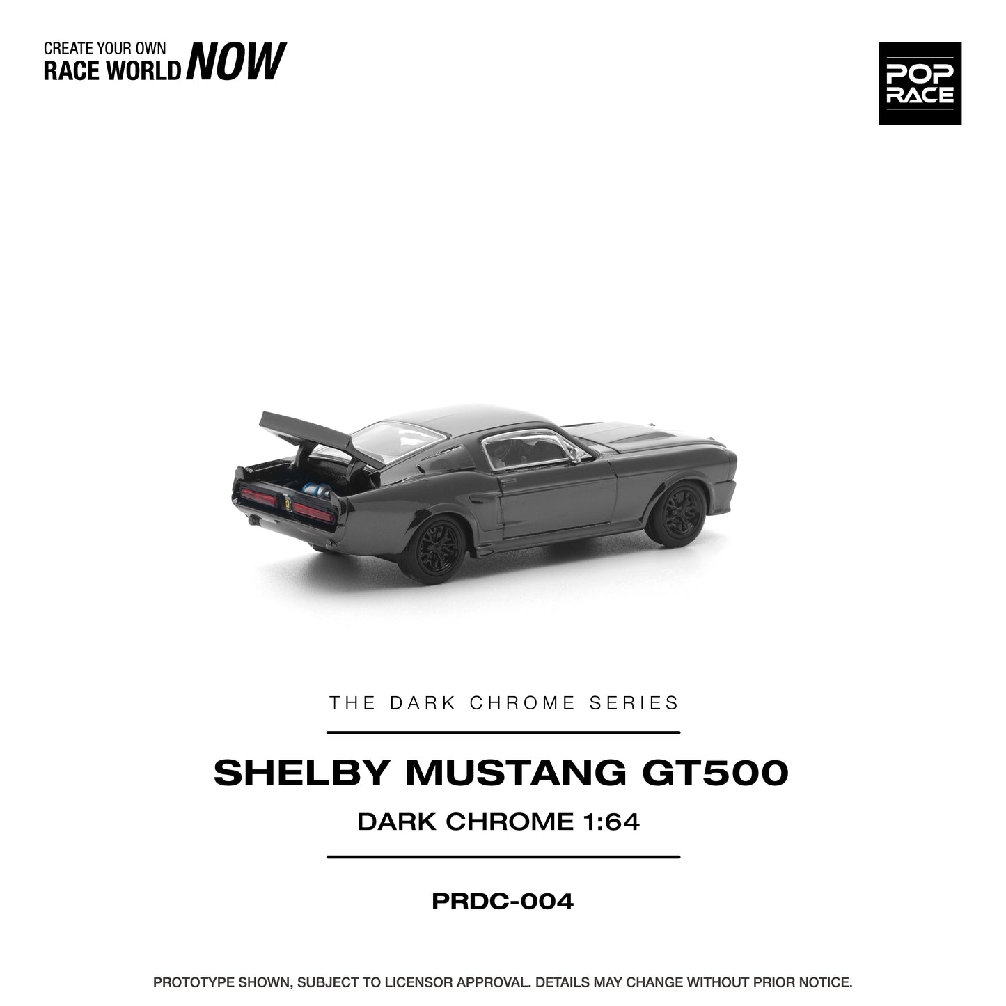 POP RACE Shelby Mustang GT500 Dark Chrome – PRDC-004