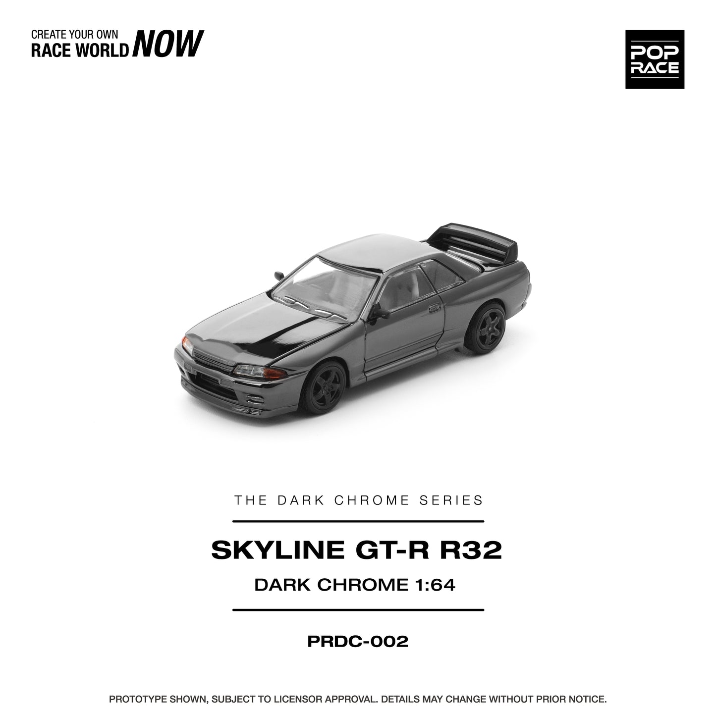 POP RACE Nissan Skyline GT-R R32 Dark Chrome – PRDC-002