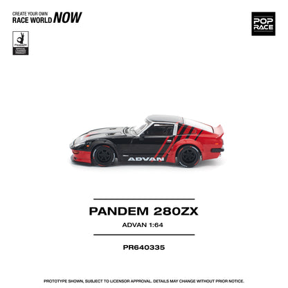 POP RACE PR64-335 Pandem Nissan 280ZX Advan 1:64 scale