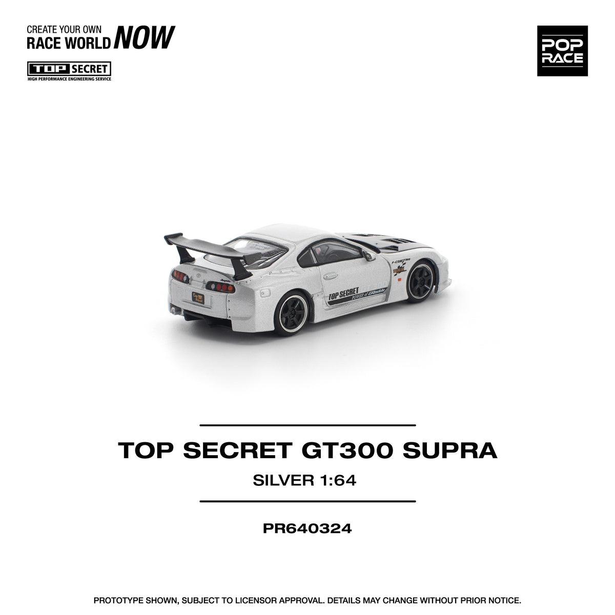 POP RACE PR64-324 TOP SECRET GT300 TOYOTA SUPRA