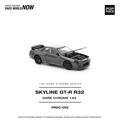 POP RACE Nissan Skyline GT-R R32 Dark Chrome – PRDC-002