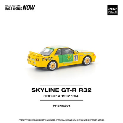POP RACE PR64-291 Nissan Skyline GT-R R32 Group A 1992 #11 1:64 scale