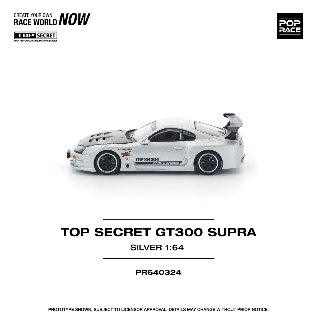POP RACE PR64-324 TOP SECRET GT300 TOYOTA SUPRA