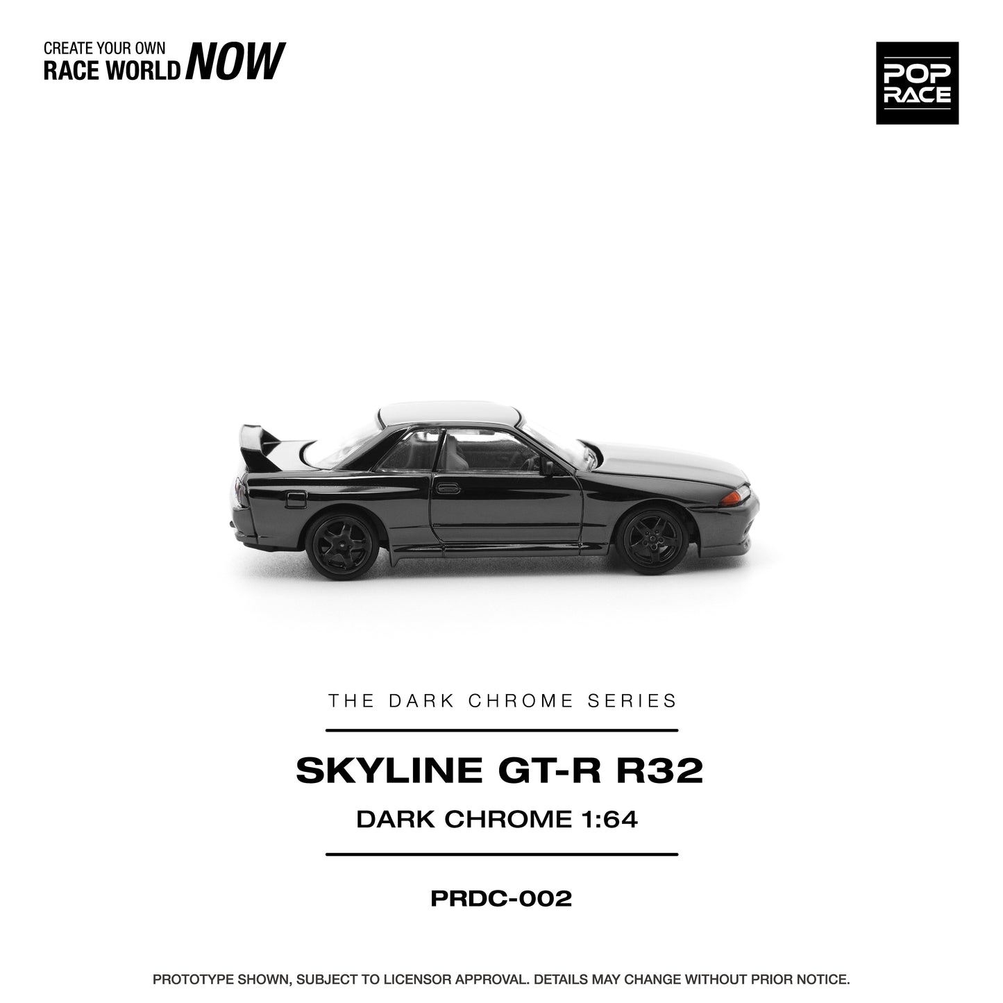 POP RACE Nissan Skyline GT-R R32 Dark Chrome – PRDC-002