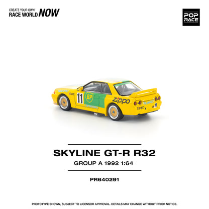 POP RACE PR64-291 Nissan Skyline GT-R R32 Group A 1992 #11 1:64 scale