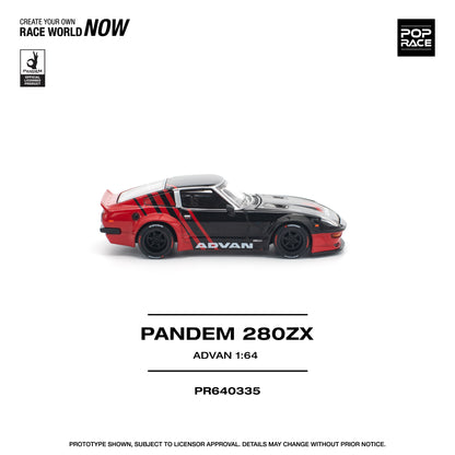 POP RACE PR64-335 Pandem Nissan 280ZX Advan 1:64 scale