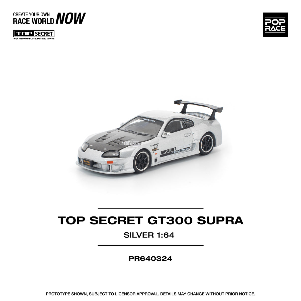 POP RACE PR64-324 TOP SECRET GT300 TOYOTA SUPRA