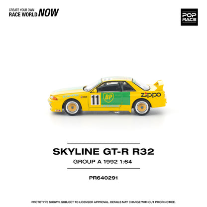 POP RACE PR64-291 Nissan Skyline GT-R R32 Group A 1992 #11 1:64 scale