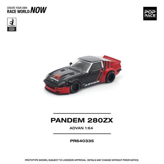 POP RACE PR64-335 Pandem Nissan 280ZX Advan 1:64 scale