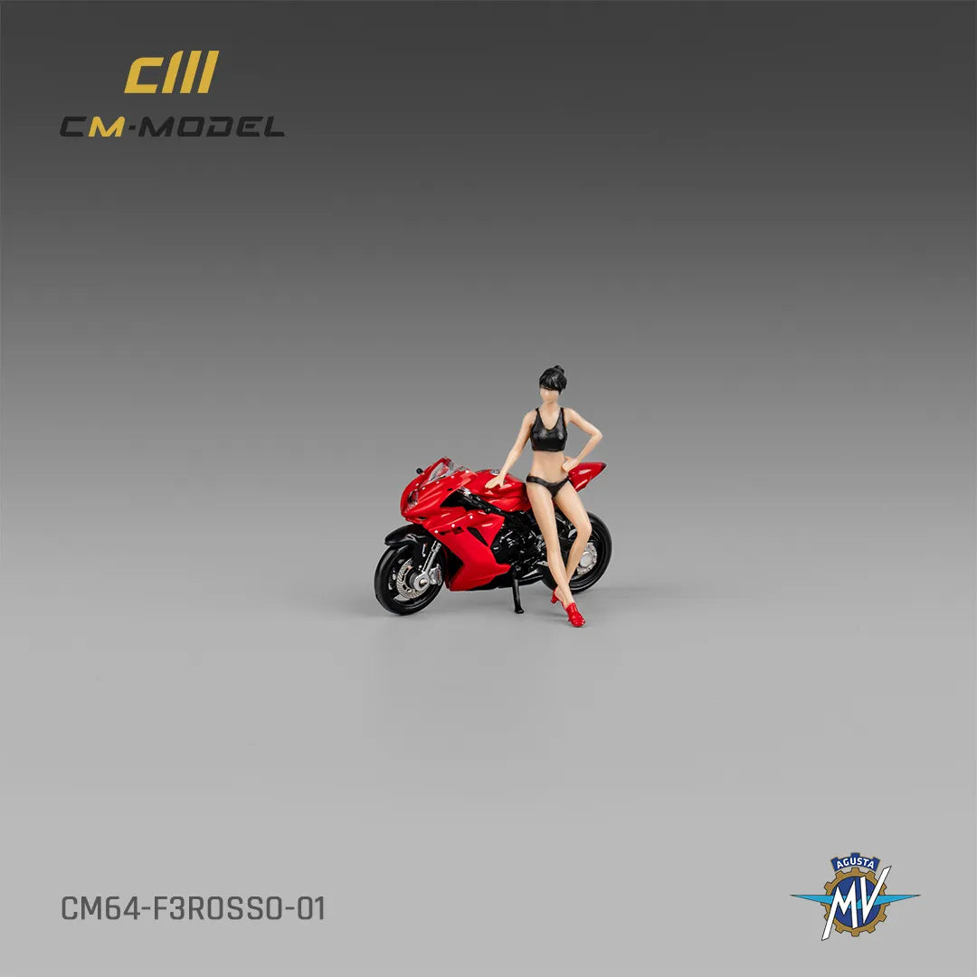 CM Model MV Agusta F3 Rosso Red With Showgirl – CM64-F3Rosso-01