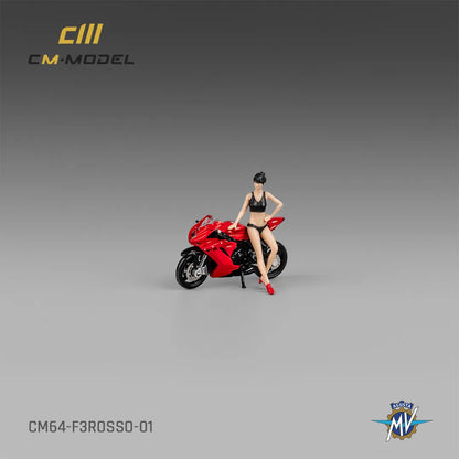 CM Model MV Agusta F3 Rosso Red With Showgirl – CM64-F3Rosso-01