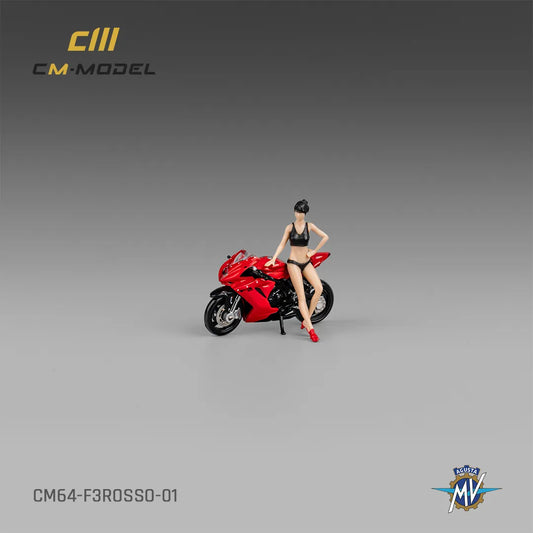 CM Model MV Agusta F3 Rosso Red With Showgirl – CM64-F3Rosso-01