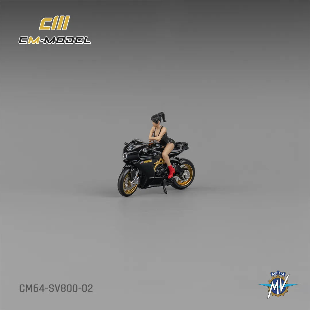 CM Model MV Agusta SV800 Black with Showgirl – CM64-SV800-02