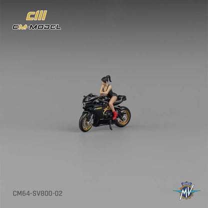 CM Model MV Agusta SV800 Black with Showgirl – CM64-SV800-02