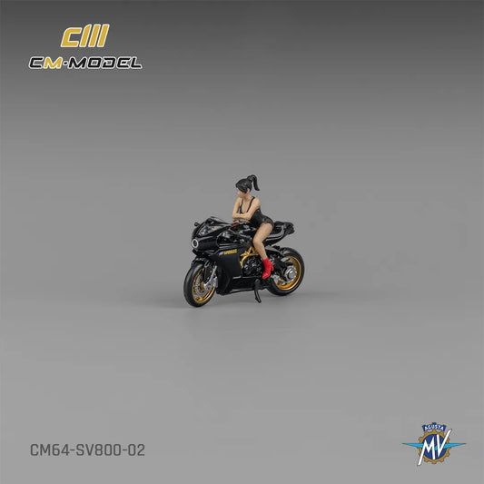 CM Model MV Agusta SV800 Black with Showgirl – CM64-SV800-02