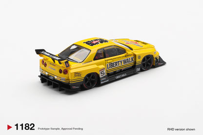 Nissan LB-ER34 Super Silhouette SKYLINE Sport Yellow Mini GT