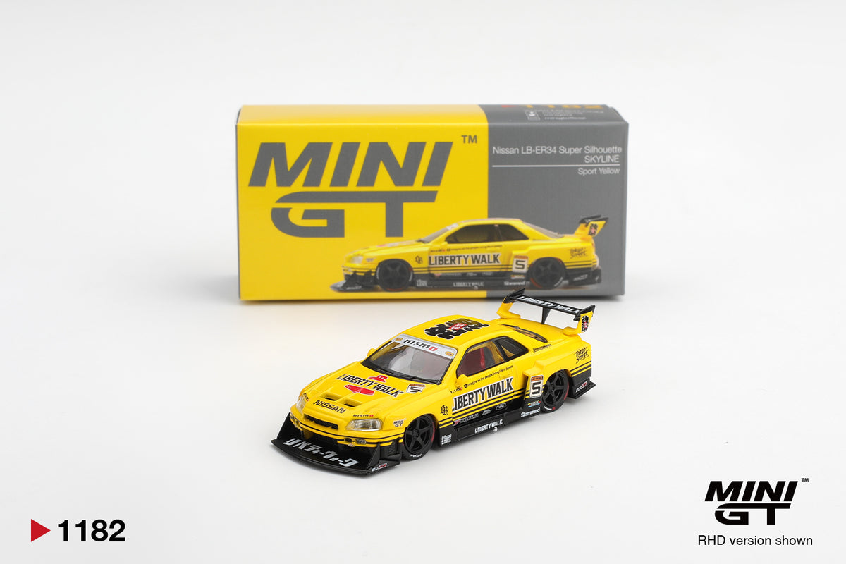 Nissan LB-ER34 Super Silhouette SKYLINE Sport Yellow Mini GT