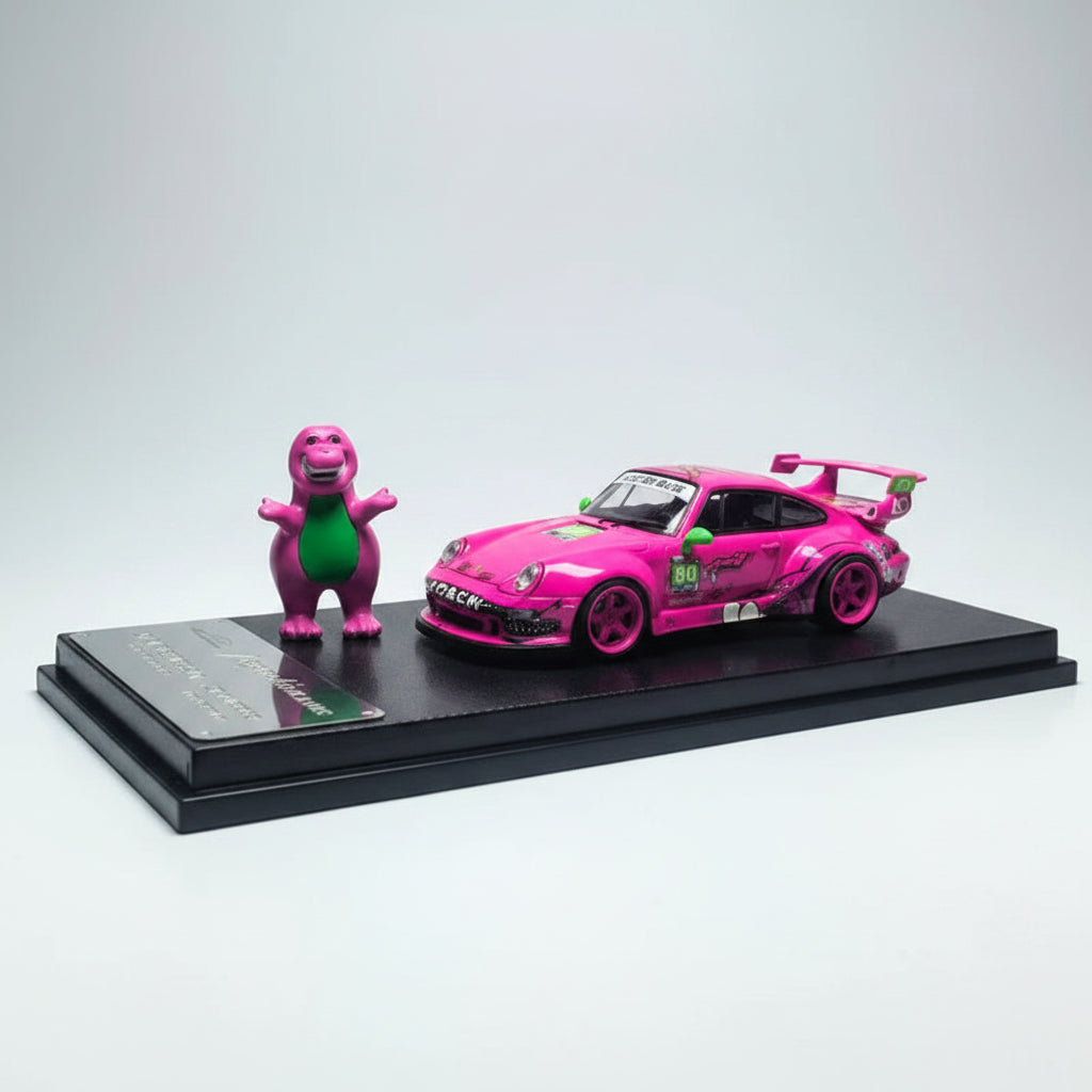 My Model Collect 1:64 Porsche RWB 993 High Wing Roxy Livery + Figure