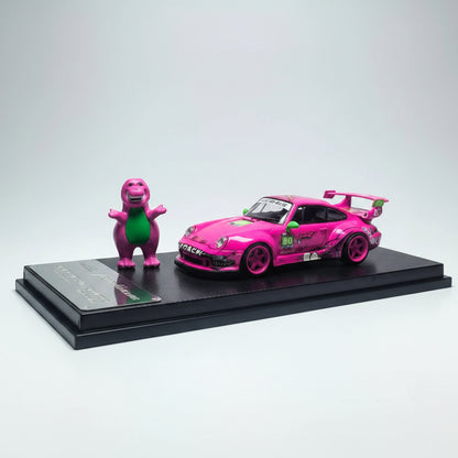 My Model Collect 1:64 Porsche RWB 993 High Wing Roxy Livery + Figure