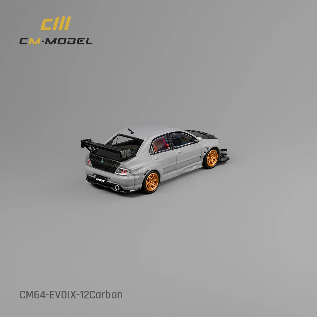 CM MODEL Mitsubishi Lancer Evolution IX Grey with Carbon Bonnet