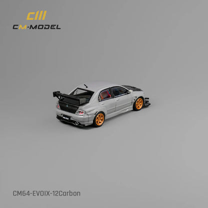 CM MODEL Mitsubishi Lancer Evolution IX Grey with Carbon Bonnet
