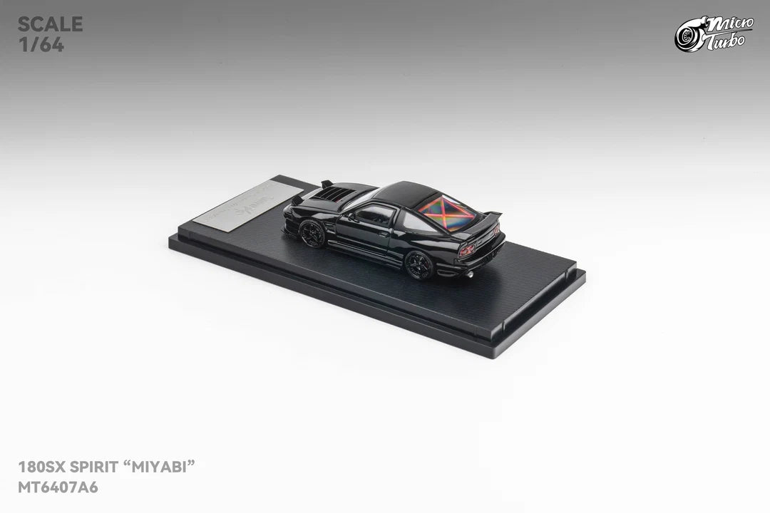 Micro Turbo 1:64 Custom Nissan 180SX MIYABI - Black