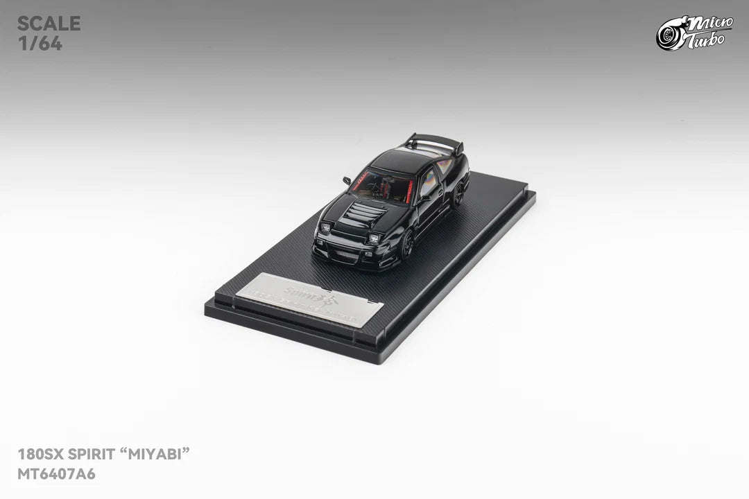 Micro Turbo 1:64 Custom Nissan 180SX MIYABI - Black